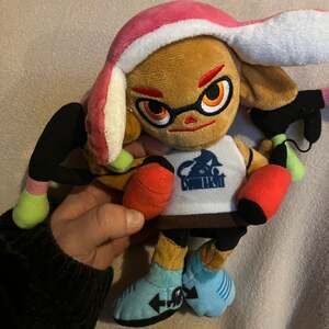 Nintendo Splatoon 2 Pink Girl Inkling Sanei 2018 Plush Stuffed Toy Doll 9"